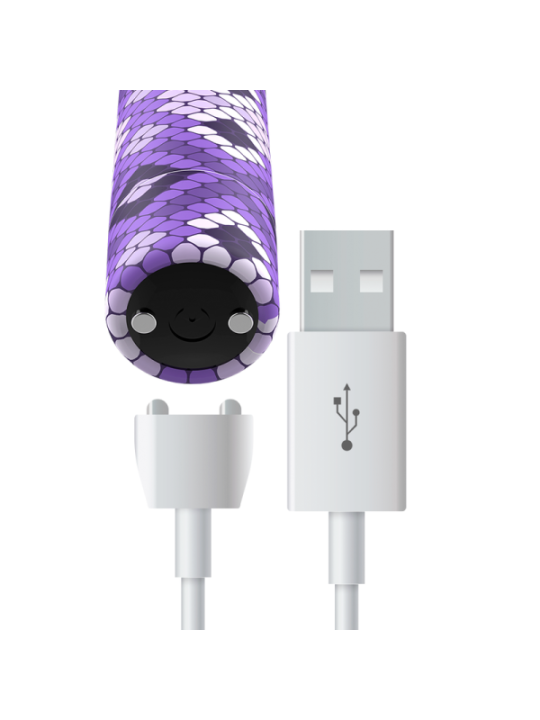 CUSTOM BULLETS - RECHARGEABLE SNAKE PURPLE MAGNETIC BULLET 10V