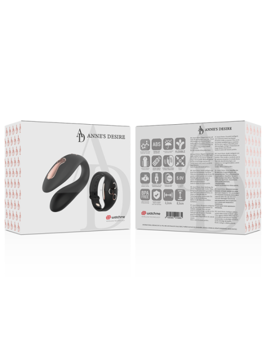 ANNE'S DESIRE - DUAL PLEASURE TECNOLOG A WATCHME NOIR/OR