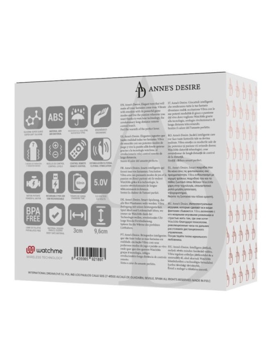 ANNE'S DESIRE - PANTY PLEASURE TECNOLOG A WATCHME NOIR/OR