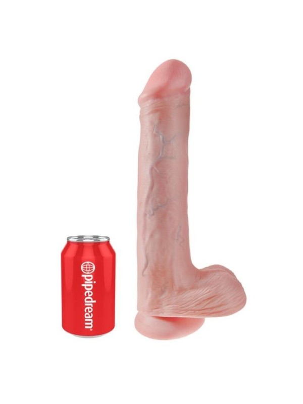 KING COCK - GODEMICHET RÉALISTE AVEC TESTICULES ET VENTOUSE 38 CM COULEUR