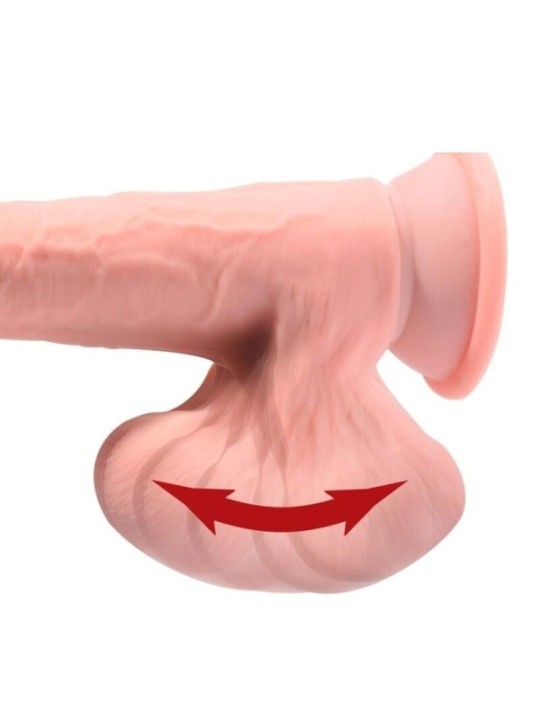 KING COCK PLUS - GODEMICHET RÉALISTE TRIPLE DENSITÉ AVEC TESTICULES MOBILES 23 CM CHAIR