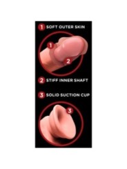KING COCK PLUS - GODEMICHET RÉALISTE TRIPLE DENSITÉ AVEC TESTICULES MOBILES 23 CM CHAIR