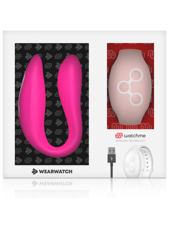 WEARWATCH - VIBRATEUR WATCHME DOUBLE TECHNOLOGIE FUCHSIA / ROSE