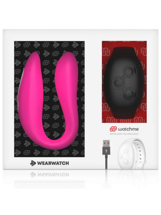 WEARWATCH - VIBRATEUR DOUBLE TECHNOLOGIE WATCHME FUCHSIA/AZABACHE