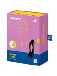 SATISFYER - VIBRATEUR  DOIGTS CANDY CANE NOIR