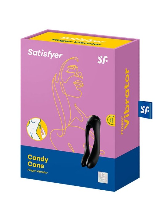 SATISFYER - VIBRATEUR  DOIGTS CANDY CANE NOIR