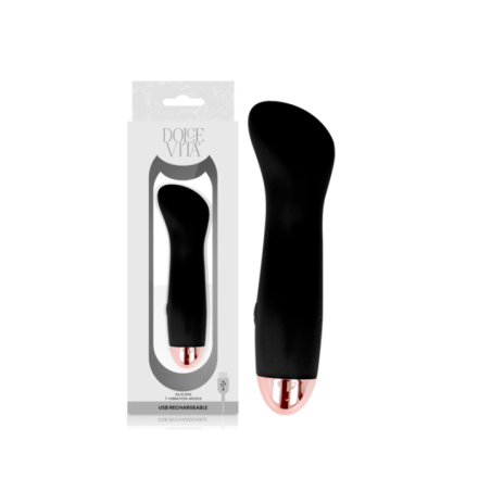DOLCE VITA - VIBRATEUR RECHARGEABLE ONE NOIR 7 VITESSES