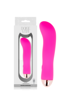 DOLCE VITA - VIBRATEUR RECHARGEABLE DEUX ROSE 7 VITESSES
