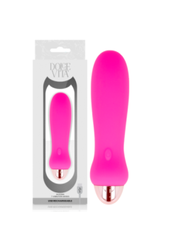 DOLCE VITA - VIBRATEUR RECHARGEABLE CINQ ROSE 7 VITESSES