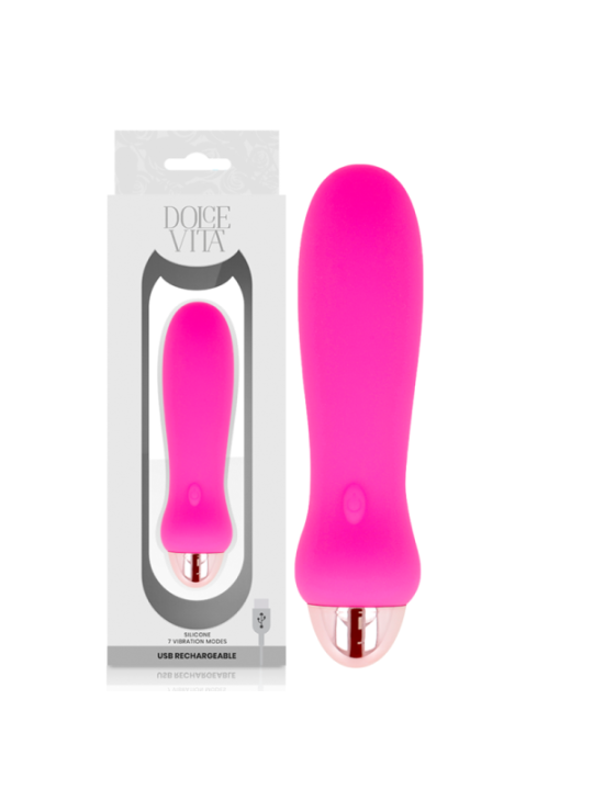 DOLCE VITA - VIBRATEUR RECHARGEABLE CINQ ROSE 7 VITESSES