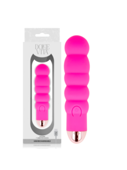 DOLCE VITA - VIBRATEUR RECHARGEABLE SIX ROSE 7 VITESSES