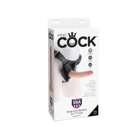 KING COCK - HARNAIS AVEC PÉNIS RÉALISTE 17,8 CM