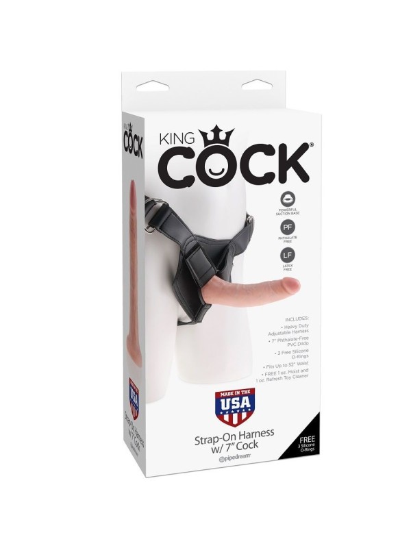 KING COCK - HARNAIS AVEC PÉNIS RÉALISTE 17,8 CM