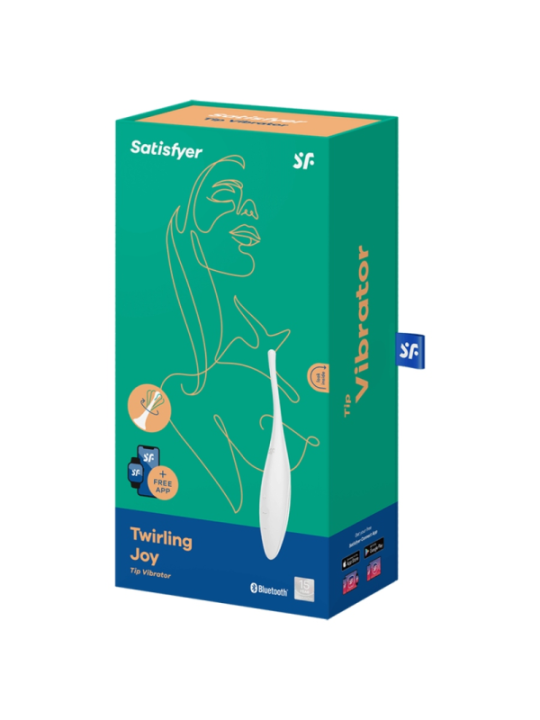 SATISFYER - VIBRATEUR  POINTE DE CLIT TWIRLING JOY BLANC