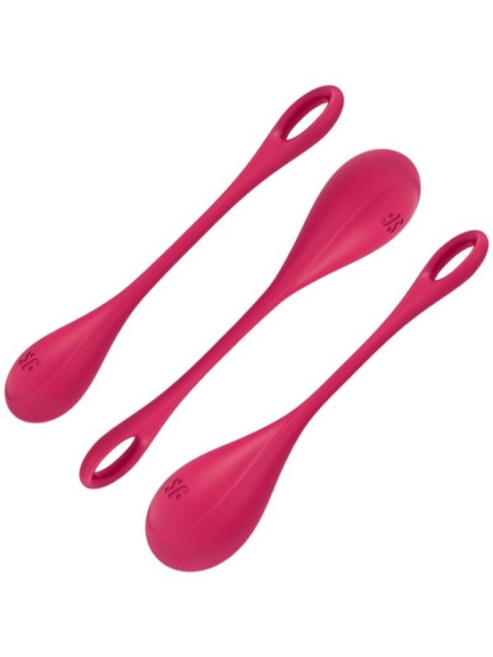 SATISFYER - ENSEMBLE ENTRAÎNEMENT YONI POWER 1 ROUGE