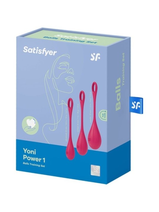 SATISFYER - ENSEMBLE ENTRAÎNEMENT YONI POWER 1 ROUGE