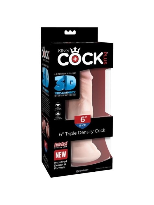 KING COCK - GODE TRIPLE DENSITÉ 15 CM