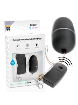 ONLINE - OEUF VIBRANT AVEC TÉLÉCOMMANDE NOIRE