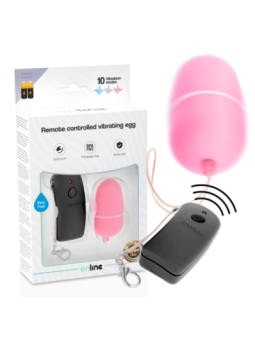ONLINE - OEUF VIBRANT AVEC TÉLÉCOMMANDE ROSE