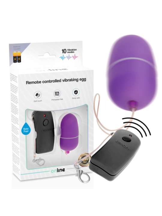 ONLINE - OEUF VIBRANT AVEC TÉLÉCOMMANDE LILAS