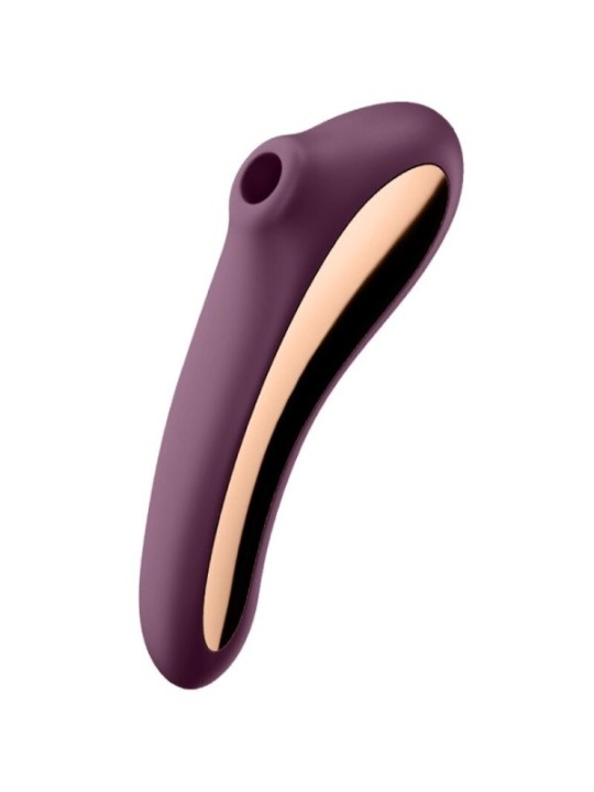 SATISFYER - VIBRATEUR DUAL KISS AIR PULSE VIN ROUGE