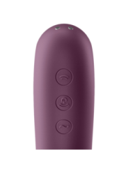SATISFYER - VIBRATEUR DUAL KISS AIR PULSE VIN ROUGE