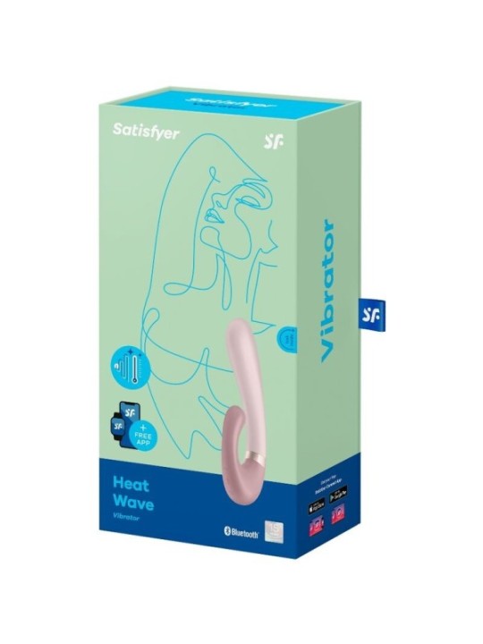 SATISFYER - APPLICATION HEAT WAVE VIBRATOR ROSE