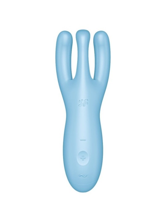 SATISFYER - APPLICATION VIBRATEUR THREESOME 4 BLEU