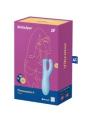SATISFYER - APPLICATION VIBRATEUR THREESOME 4 BLEU