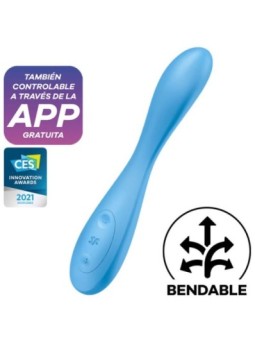 SATISFYER - APPLICATION MULTI VIBRATEUR G-SPOT FLEX 4+ BLEU