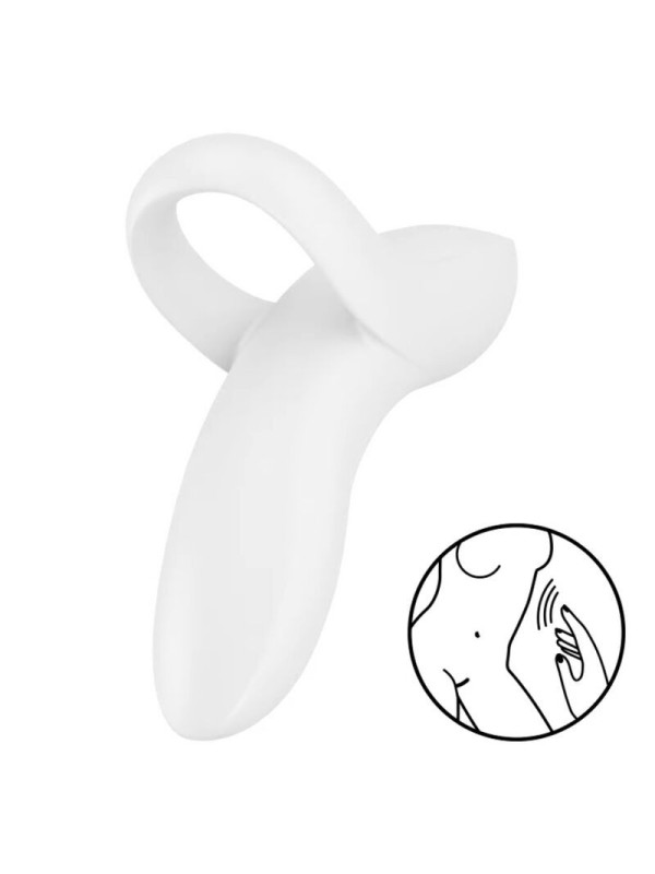 SATISFYER - VIBRATEUR  DOIGTS BOLD LOVER BLANC