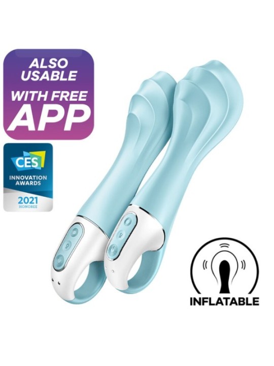 SATISFYER - AIR PUMP VIBRATOR 5+ APP GONFLABLE G-SPOT VIBRATOR BLEU