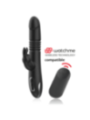 BLACK&SILVER - KENJI VIBROMASSEUR RABBIT UP & DOWN + TÉLÉCOMMANDE WATCHME