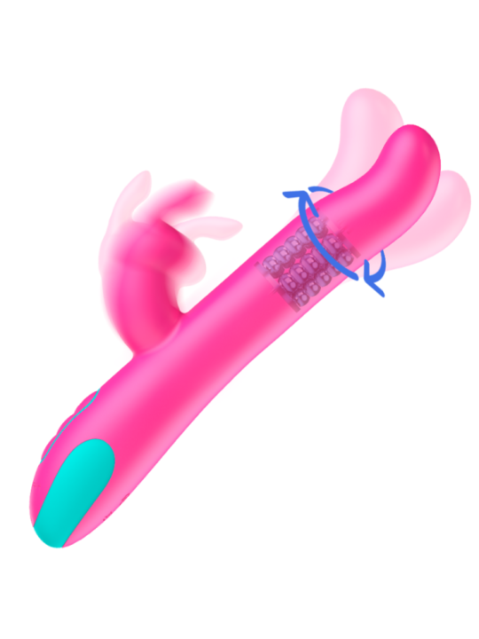 HAPPY LOKY - PLUTO VIBROMASSEUR RABBIT ET ROTATIF + TÉLÉCOMMANDE WATCHME