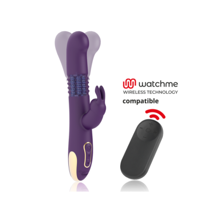 TREASURE - BASTIAN VIBROMASSEUR RABBIT UP & DOWN ROTATIF ET VIBRANT + TÉLÉCOMMANDE WATCHME