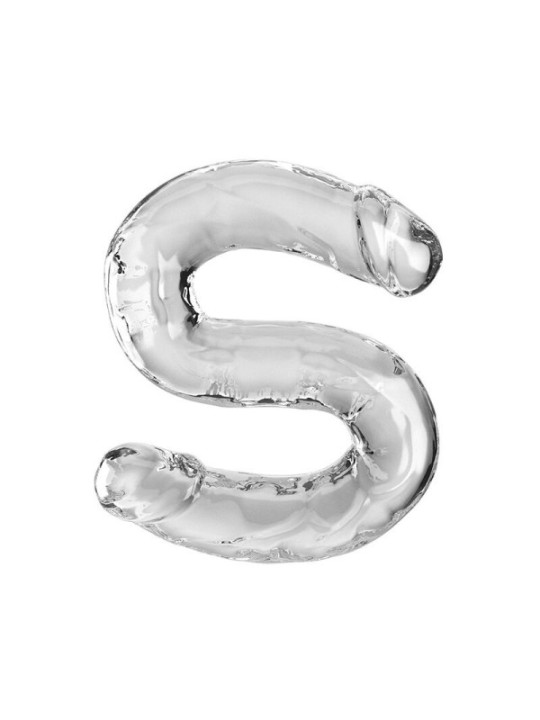 KING COCK - DOUBLE TROUBLE DOUBLE GODE 46 CM TRANSPARENT