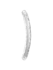 KING COCK - DOUBLE TROUBLE DOUBLE GODE 46 CM TRANSPARENT