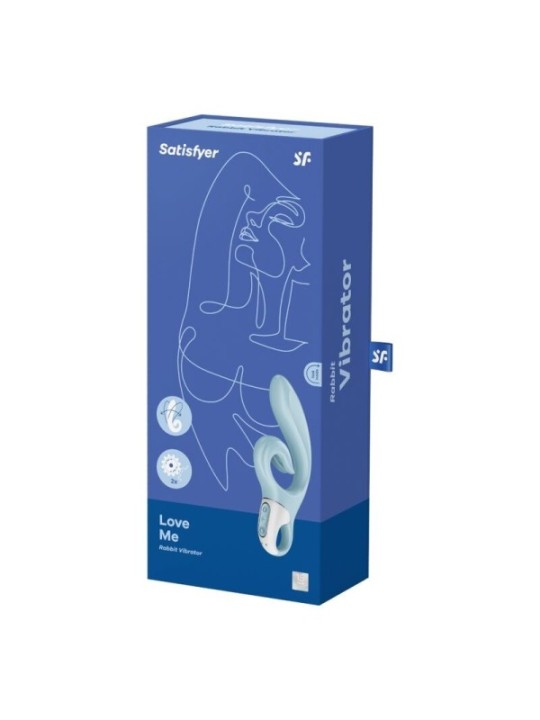 SATISFYER - LOVE ME RABBIT VIBRATION BLEU