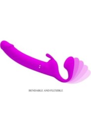 PRETTY LOVE - ZANINI STRAPLESS STRAP-ON 10 VIBRATIONS VIOLET