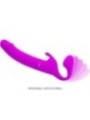 PRETTY LOVE - ZANINI STRAPLESS STRAP-ON 10 VIBRATIONS VIOLET