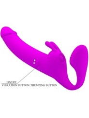 PRETTY LOVE - ZANINI STRAPLESS STRAP-ON 10 VIBRATIONS VIOLET
