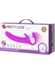 PRETTY LOVE - ZANINI STRAPLESS STRAP-ON 10 VIBRATIONS VIOLET