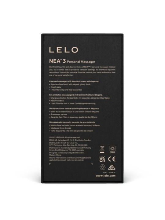 LELO - NEA 3 MASSEUR PERSONNEL NOIR