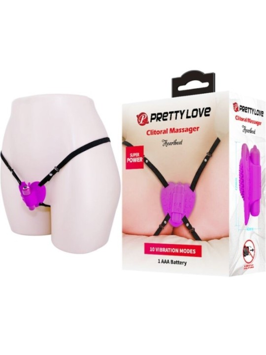 PRETTY LOVE - MASSEUR DE CLITORIS HEARTBEAT 10 MODES DE VIBRATION VIOLET