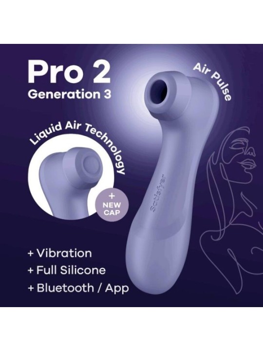 SATISFYER - PRO 2 GENERACIÓN 3 LILAS BLUETOOTH ET APPLICATION