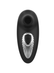 BLACK&SILVER - DRAKE DELUXE SUCKING VIBE RECHARGEABLE SILICONE NOIR