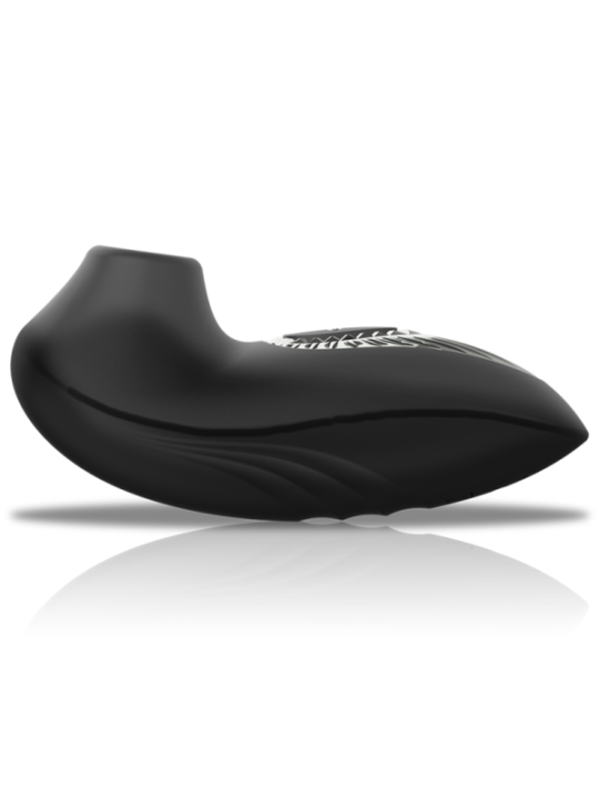 BLACK&SILVER - DRAKE DELUXE SUCKING VIBE RECHARGEABLE SILICONE NOIR