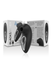BLACK&SILVER - DRAKE DELUXE SUCKING VIBE RECHARGEABLE SILICONE NOIR