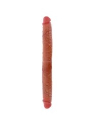 GET REAL - GODEMICHET EN SILICONE À DOUBLE EXTRÉMITÉ CARAMEL 46 CM