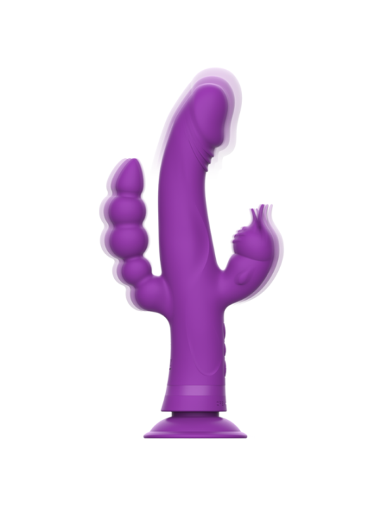 INTENSE - VIBRATEUR EN SILICONE CASANOVA RABBIT TRIPLE MOTEUR VIOLET